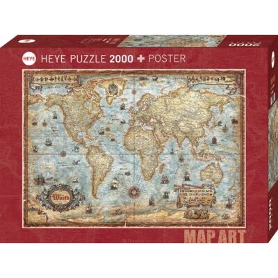 Puzzle 2000 Pcs Map Art The World, HY29845