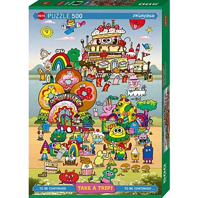 Puzzle 500 Pcs Take a Trip! With Jon Burgerman