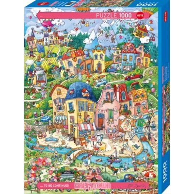 Puzzle 1000 Pcs Happy Town Good Morning!, HY30059