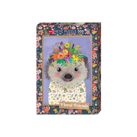Puzzle 500 Pcs Floral Friends, Funny Hedgehog