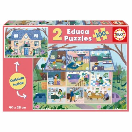 Puzzle 2x100 Pcs Casa Inside/Outside