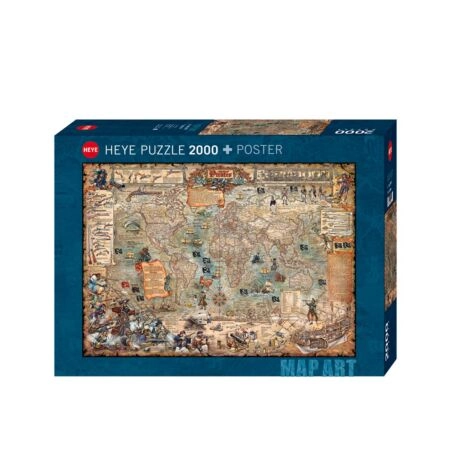 Puzzle 2000 Pcs Map Art, Pirate World