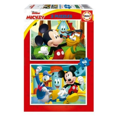 Puzzle 2x48 Pcs Mickey Mouse Fun House FS