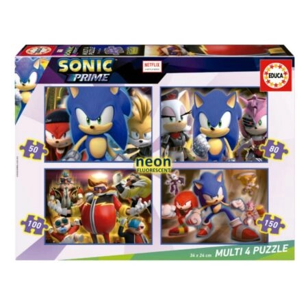 Multi 4 Puzzles Sonic Prime 50+80+100+150 Neon