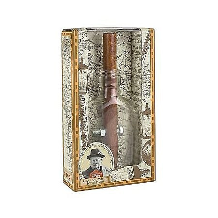 Churchil Cigar and Whiskey Bottle