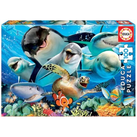 Puzzle 100 pças Selfie Debaixo de Água