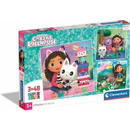 Puzzle 3x48 Pcs Square Gabby Dollhouse