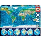 Puzzle 1000 Pcs Mapa Mundo Neon