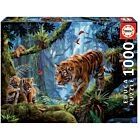 Puzzle 1000 Peças Tigres na Árvore