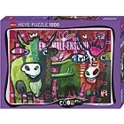 Puzzle 1000 Pcs Cool Striped Cows