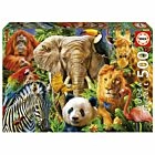 Puzzle 500 Pcs Colagem Animais Selvagens