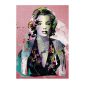 Puzzle de 1000 peças, muito colorido, do artista Cheuk onde Marilyn Manroe é ilustrada com várias técnicas e com várias cores.