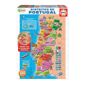 Educa Borrás - Mapa de Portugal Puzzle 150 Peças