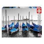 Puzzle 1000 Gôndolas em Veneza Coloured Black & White