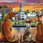 Puzzle 1000 Pcs Cães no Cais