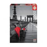 Puzzle 1000 Peças Guarda-Chuva Vermelho Ponte de Brooklyn