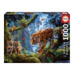 Puzzle 1000 Peças Tigres na Árvore