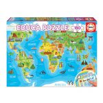 Puzzle 150 pcs Mapa Mundo de Monumentos