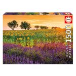 Puzzle 1500 Peças Campo de Girassóis e Lavanda