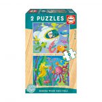 Puzzle 2 x 9 Animais Aquáticos