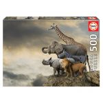 Puzzle 500 Pcs Animais A Beira do Abismo-1