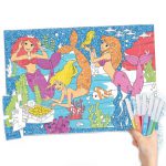 120432-Colouring-50-Pcs-Sereias-Glitter-EDUCA-18067-