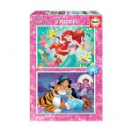 Puzzle 2 x 48 Pcs Ariel + Jasmin