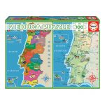 Puzzle 2×100 pcs Distritos Portugal
