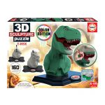 Puzzle 3D Escultura T-Rex pcolorir