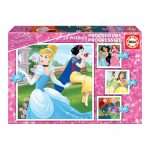 Puzzles Progressivos Princesas 12+16+20+25