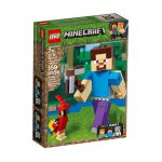 Lego Minecraft BigFig Steve Com Papagaio 21148