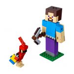 Lego Minecraft BigFig Steve Com Papagaio 21148-2