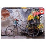 Puzzle 500 Pcs Bicicleta Com Flores