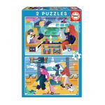 Puzzle-2×48-pcs-Aeroporto-comboio-18604-a