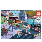 Puzzle-100-Pcs-Na-Cidade-EDUCA-18605