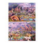 Puzzle-2×100-Pcs-Animais-Selvagens-EDUCA-18606-2