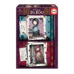 Puzzle-2X100-Pcs-Gorjuss-EDUCA-17822-a