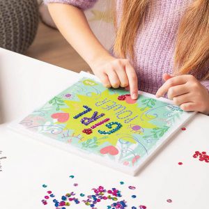 Quadro de lantejolas da marca EDUCA para criar obras lindas e coloridas.