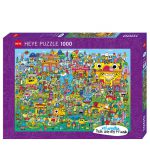 121853-Puzzle-1000-Pcs-Burgerman-Doodle-Village-HEYE-HY29936