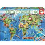 Puzzle 150 Mapamundi Dinossauros